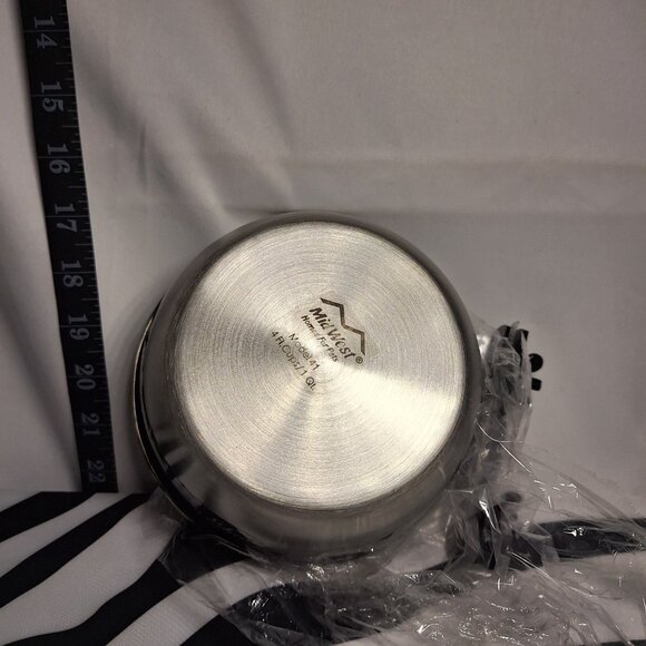 NWT Midwest Snap'y Fit Stainless Steel Water & Feed Bowl - 1 quart (4 cups) - Picture 5 of 10